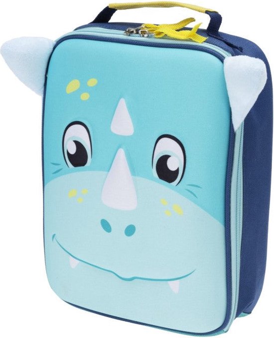 Home & Styling Koeltas dinosaurus 20x7x26cm - Blauw van Home & Styling