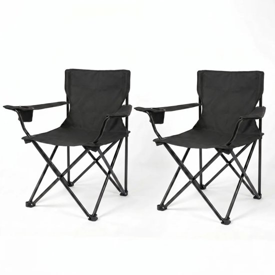 Homeblend Kampeerstoel Set van 2 - Campingstoel - Draaggewicht tot 180 kg - Vouwstoel - Opvouwbare Stoel - Opvouwbaar - Visstoel - Kamping Stoel - Klapstoel - Buitenstoel - Vissersstoel - Viskrukje