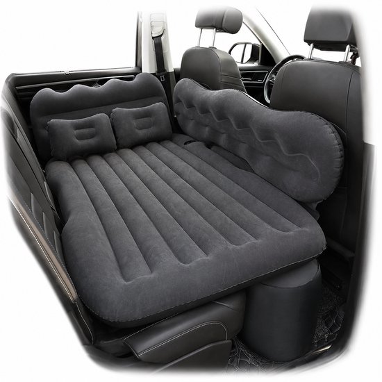 HomeGoodies - Auto luchtbed - Opblaasbaar autobed - Achterbankmatras - Autoreisbed - Universeel - Inclusief hoofdsteun, hoofdbeschermer, vergroot zijblok & opbergtas