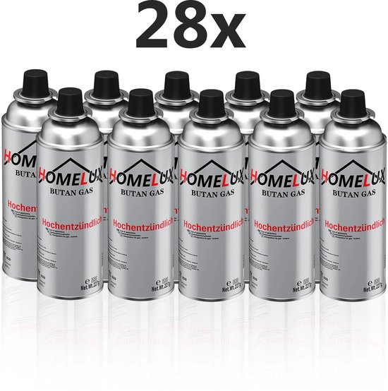 HomeLux® Butaan camping gasbus voordeelverpakking 28 stuks - 227g - Geschikt voor camping kookstel van Merkloos