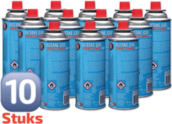 homepexr® gasflessen butaan gas - 10 stuks a 227 gram - gasbussen. Kookstel gasflessen - Butaan Gasflessen - 10 x 227g - Gasbussen van Homepex