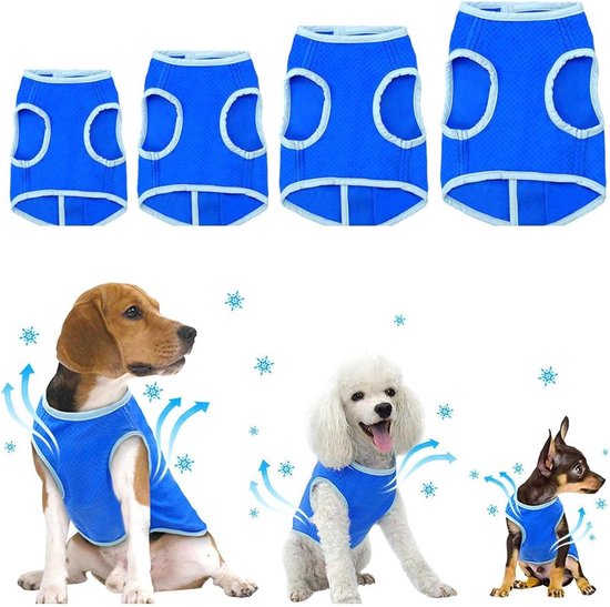 Honden Koelvest - Honden Zomerjas - Hitte Verminderen - Verdamping Koeling - Maat XS - Blauw