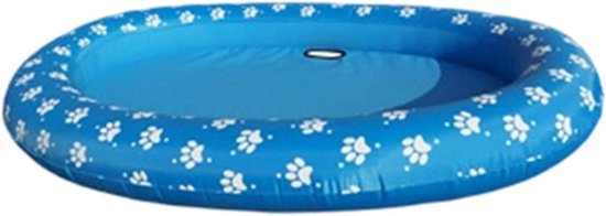 Honden Zwembad Drijver - Opblaasbaar Vlot - Zomerse Waterpret - Voorkomt Luchtlekkage - 138 x 94 cm - Lichtblauw
