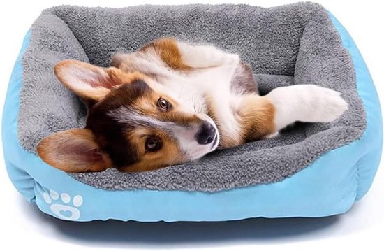 Hondenbed voor kleine honden en katten, waterdichte en wasbare slaapmat in blauw, comfortabel en duurzaam van Merkloos