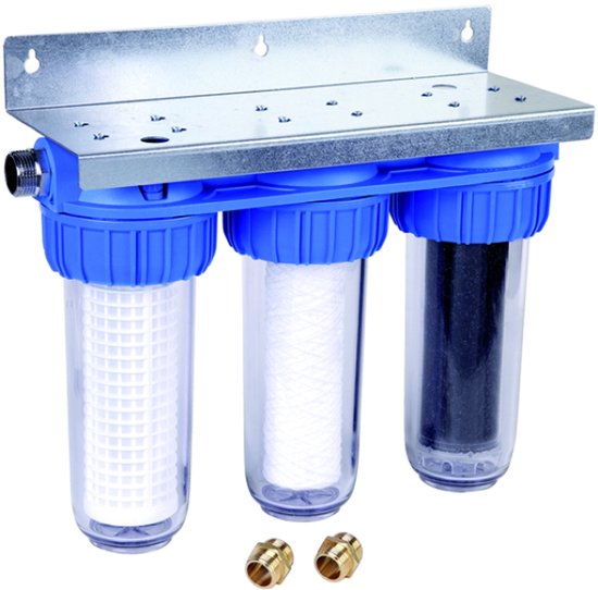 Honeywell regenwaterfilter FF60 - waterfilter trio triplex - regenwater filter filtratie - met actieve kool - actief koolstof - Resideo van Honeywell