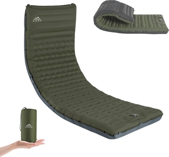 Hoog comfortabel campingluchtmatras - 12 cm dik - zelfopblazend - waterdicht - geschikt voor wandelen en kamperen van LuftMatras.