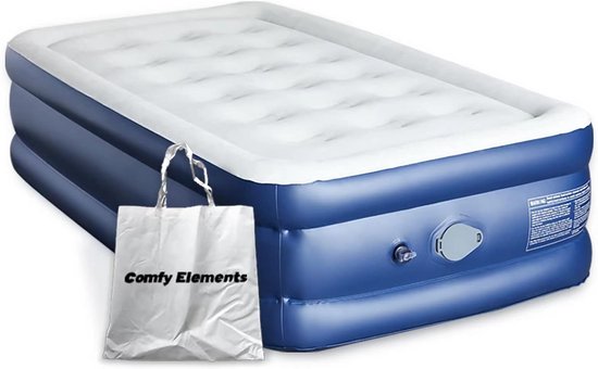Hoog Luchtbed met Ingebouwde Oplaadbare Pomp voor Camping en Gasten van Merkloos