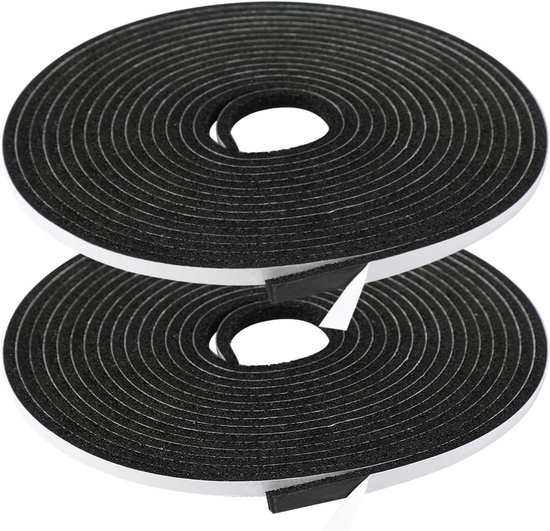 Hoogwaardige Foam Isolatie Strip 6 x 3MM voor Raam en Deur, Geluidsisolatie en Tochtwering, 8 Meter in Totaal voor Effectieve Warmtebehoud