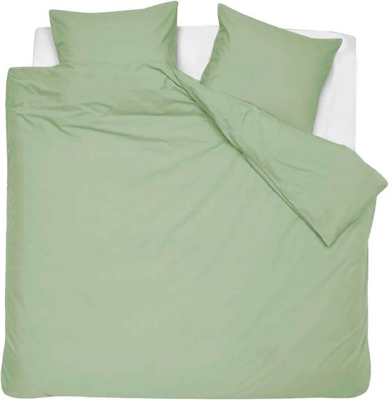 HOOMstyle Dekbedovertrek 100% Percale Katoen - 200x240 cm - Tweepersoons - Topkwaliteit - Effen - Groen van HOOMstyle