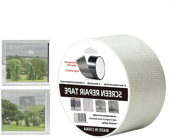 Hor Reparatieset - Raamhor Reparatie - Gaten Dichten - Zelfklevend Glasvezel - 1 meter - Wit