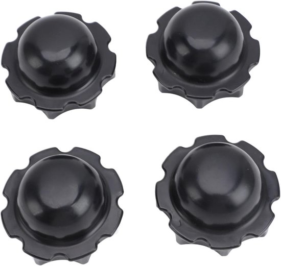 Hot Tub Gatplug - Vervangende Stoppers - Onderhoud Bubbelbad - Voorkomt Overstromingen - 4 Stuks - Zwart