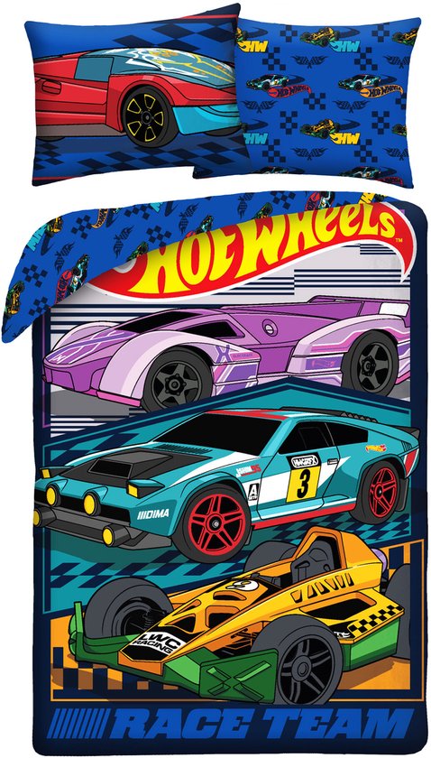 Hot Wheels Dekbedovertrek Speed - 140 x 200 + 70 x 90 cm - Polyester van Merkloos