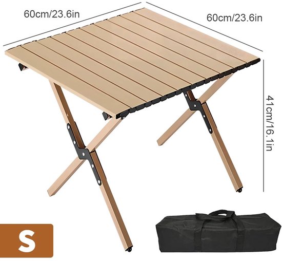 House Of Atelier - Kunstof campingtafel - Campingtafel - Klaptafel - Inklapbare Tafel - Outdoor Tafel - 60x60 cm - Lichtgewicht
