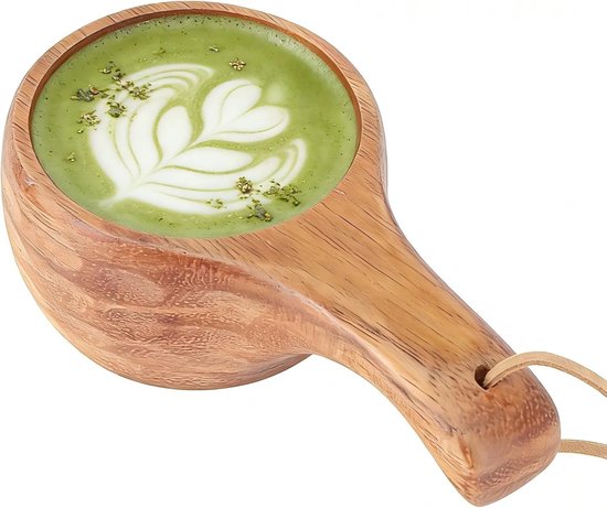 Houten Koffiemok - Schildpad dun handvat - Handgemaakte Finse Kuksa - Voor Kamperen en Buitenshuis