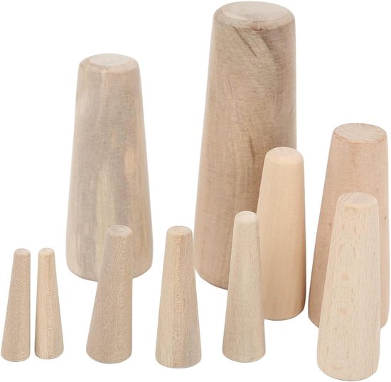Houten Noodpluggen - Afsluiters Boot - Lekkages Dichten - Zelfuitzettend - 10 Stuks - Houtkleur