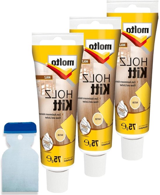 Houtreparatie Kit - Houtplamuur Spatel - Hout Herstellen - Snelle Droging - 225 Gram - Naturel