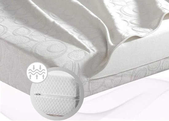 HR Schuimmatras - Camping Matras Caravan - Comfortabel Slapen - Hoge Dichtheid Schuim - 70x180x10 cm - Wit