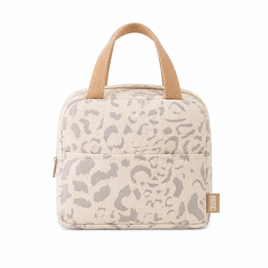 HSNL® Kolftas Panterprint – Geïsoleerde Koeltas voor Borstvoeding, Lunch en Drankjes – Compacte Lunchtas – Geschikt voor Babyflessen
