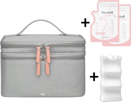 HSNL® Luxe Kolftas - Kolftas Borstvoeding - Koeltas - Moedermelk Bewaarzakjes - Inclusief Koelelement van HS