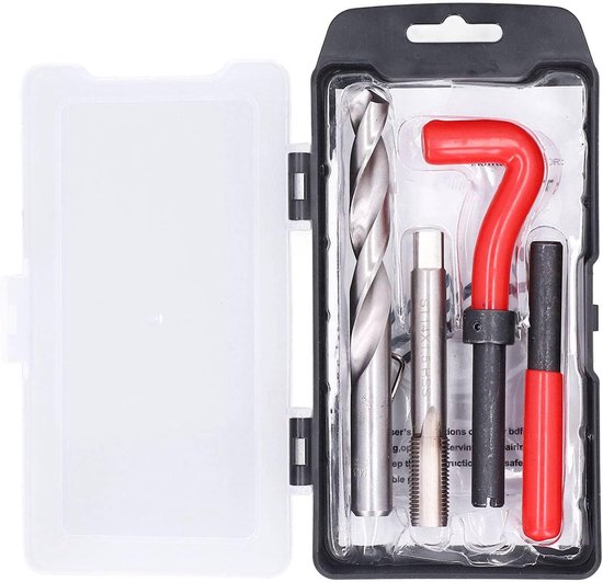 HSS Roestvrij M14x1.5 set, set Staal M14 Metrische Reparatie-inzetset met Nokkenbreekgereedschap voor Autoreparatie