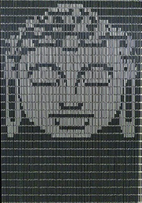 Hulzen vliegengordijn Buddah antraciet-zilver 90x210 cm van Moogly