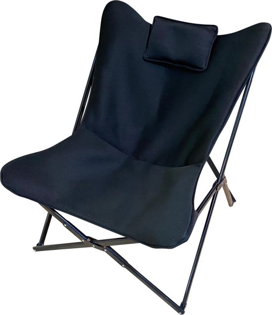 Human Comfort Aclou Butterfly Kampeerstoel - Vouwstoel - Donkerblauw van Human Comfort