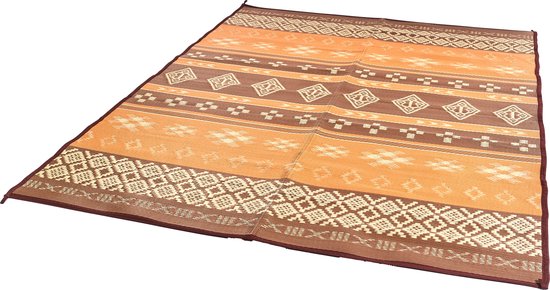 Human Comfort Cosy Carpet Nara AW L – Tenttapijt – 270x350 cm – Geel – Hoogwaardig polypropyleen – Opvouwbaar en weersbestendig – Aan twee zijden te gebruiken – Inclusief draagtas – UV-bestendig van Merkloos