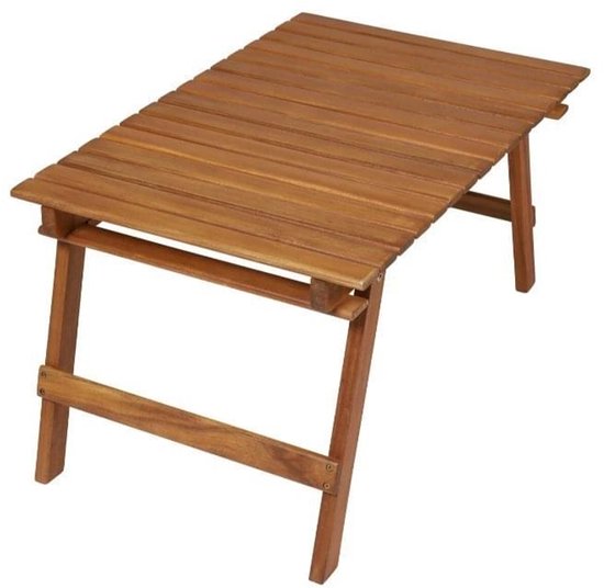 Human Comfort Gannat - Bijzettafel - Acaciahout - Opvouwbaar - Weerbestendig - 60 x 40 cm van Merkloos