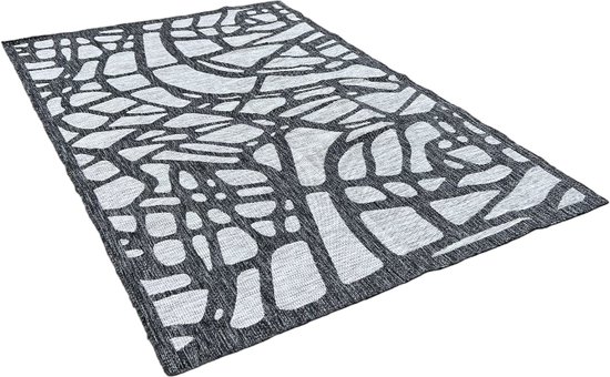 Human Comfort Luxe Citymap Tapijt - Tenttapijt - Zwart-Wit