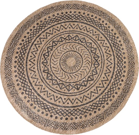 Human Comfort Luxe Juto Rond Tapijt - Tenttapijt - Brown