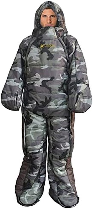 Humanoïde Slaapzak - Buitenbed - Kamperen Outdoor - Volledig Draagbaar - ca. 1.7 kg - Zwart