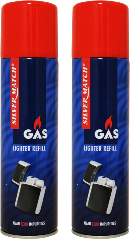 Humbert Aansteker gas/butaan gasfles - 2x - 250 ml - voor kooktoestellen/aanstekers van Humbert