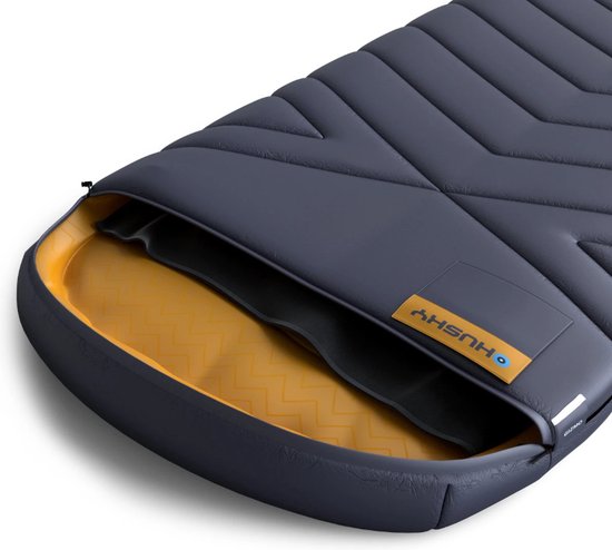 Husky dekenslaapzak Gizmo 2024 -5°C Dark Blue 220 x 90 cm - Blauw met oranje van Husky