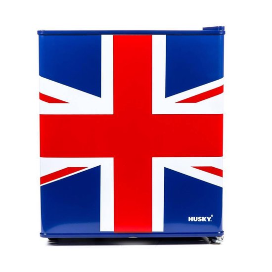 Husky KK50-278-NL-HU - Mini Koelkast - Engelse Vlag - Verenigd Koninkrijk - 43 Liter - Retro van Husky
