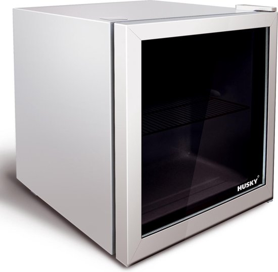 Husky KK50-281-NL-HU - Mini Koelkast - Met Glazen Deur - 50 Liter - Zilver