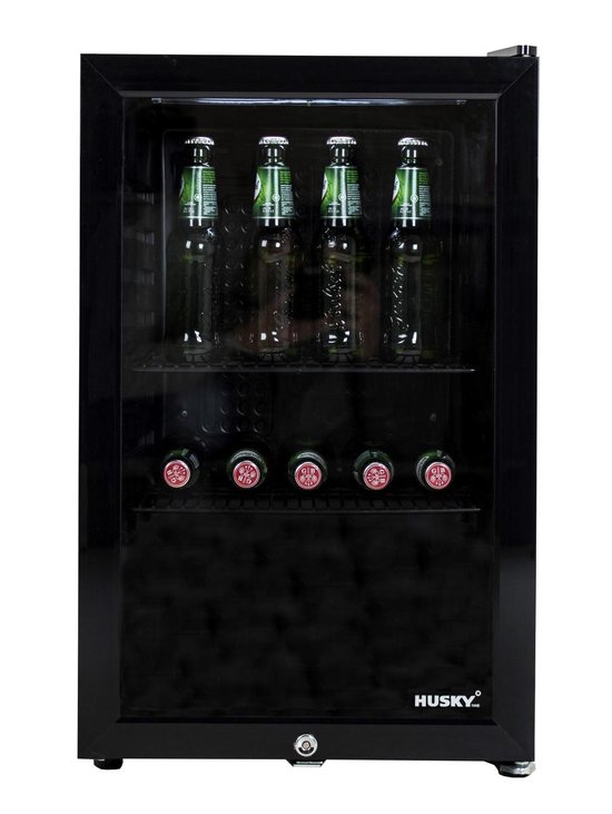 Husky KK70-BK-NL-HU - Dranken koeler - Barkoelkast - 71 Liter - Horeca - Met Glazen Deur - Zwart van Husky