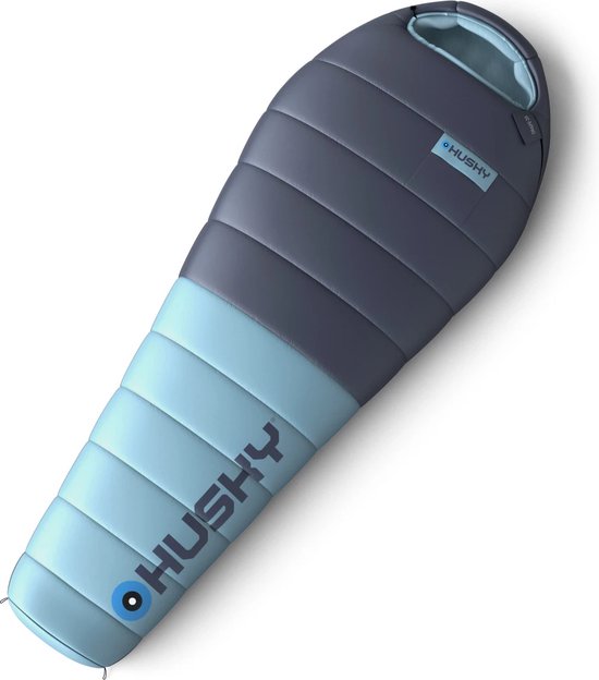 Husky mummyslaapzak dons Drape 2024 -20°C - 220 cm - Blauw van Husky