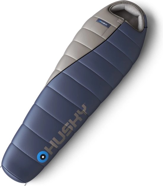 Husky mummyslaapzak Ember Long 2024 -15°C - 230 cm - Blauw met Grijs van Husky