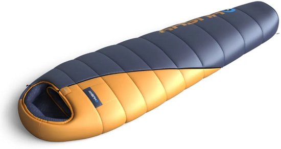 Husky mummyslaapzak Enjoy Plus -25°C - 220 cm - Blauw met Oranje van Husky