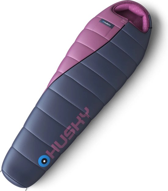 Husky mummyslaapzak Motion voor dames 2024 -20°C - 200 cm - Blauw - Roze van Husky