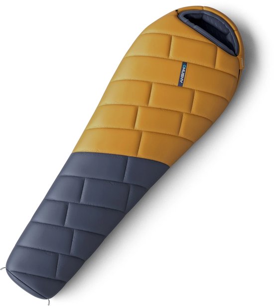 Husky mummyslaapzak Proud Mustard -30°C 2024 - 220 x 85 cm - Blauw met Geel van Merkloos