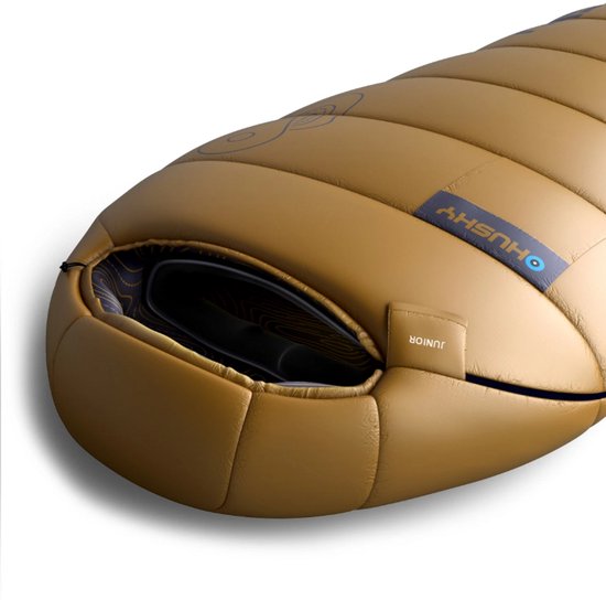 Husky mummyslaapzak voor kinderen Junior Mustard -10°C 2024 - 190 cm - Geel van Merkloos