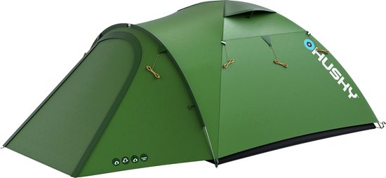 Husky tent extreem lichtgewicht Baron 4 2021 - 4 persoons - Groen van Merkloos