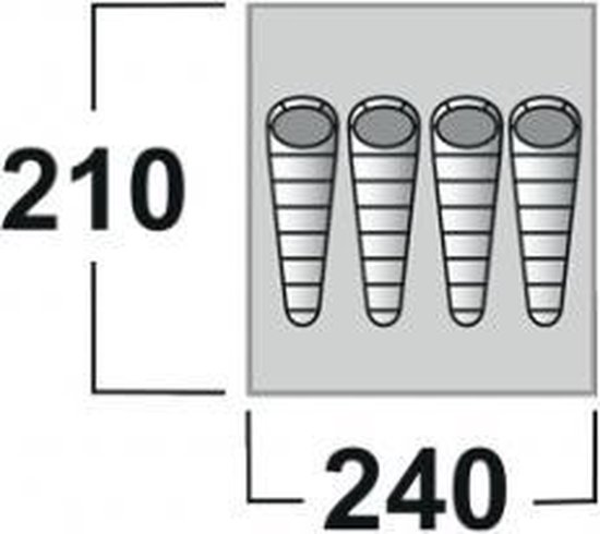 Husky tent extreem lichtgewicht Brofur 4 - 4 persoons - Groen van Husky