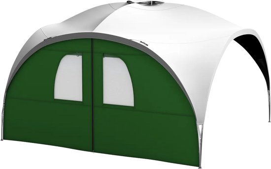 Husky zijpaneel met rits voor partytent Broof L Shelter - Groen