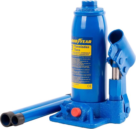 Hydraulische flessenwagenkrik - 3 ton capaciteit - zware lasten tillen