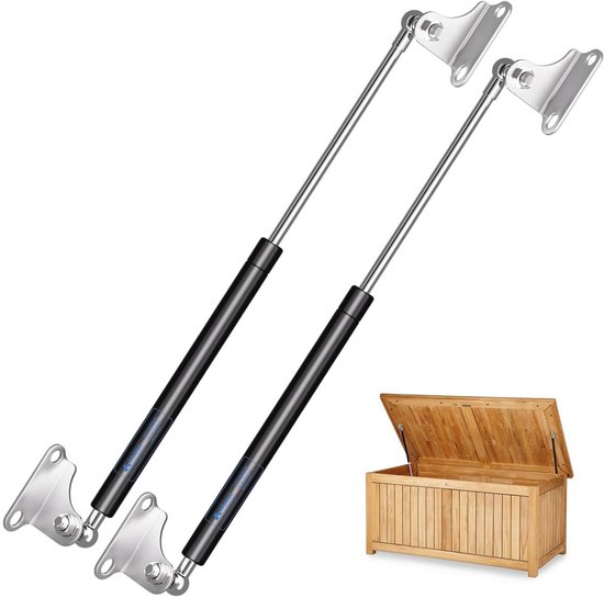 Hydraulische gasveer 380 mm - 200 N/45 lbs - Veringschok, Liftsteun, Montagebeugel voor Camper en Deuren