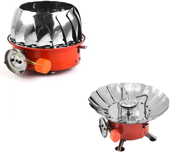 IBBO® - Draagbaar gasfornuis voor camping - opvouwbaar -draagbaar - camping - gasfornuis - mini-gasfornuis - 2800 W - winddicht - buiten - gemakkelijk te hanteren - barbecue van IBBO