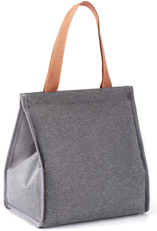 Ibenzoa® Luxe Thermische Lunchtas met Isolerende Folievoering en Handige Opbergvakken, 9 Liter, Grijs van Ibenzoa