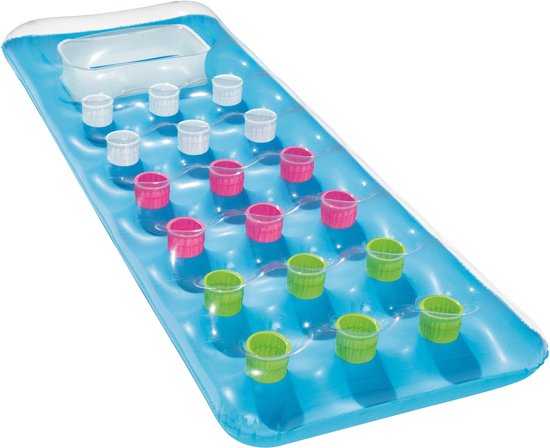 Ibenzoa® Stijlvol en Comfortabel Luchtbed met Kleurige Onderkant en Kijkvenster voor Zomerplezier